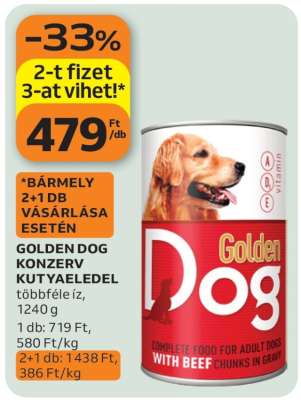 GOLDEN DOG KONZERV KUTYAELEDEL