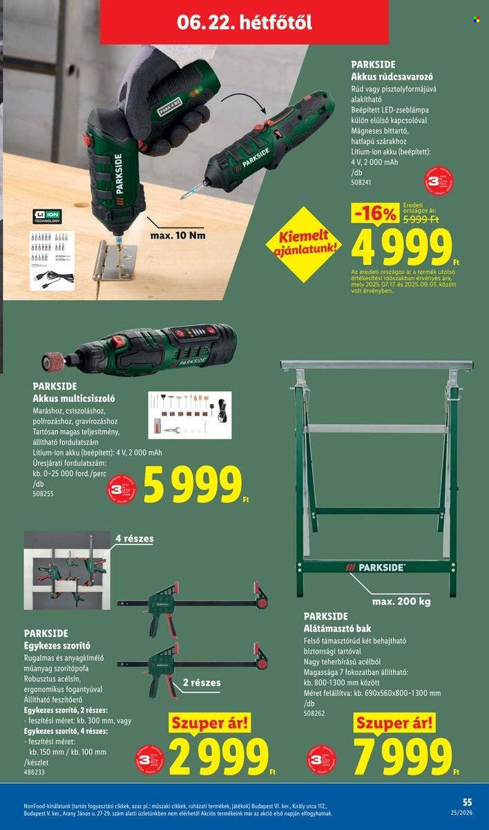 Lidl akciós újság érvényes:  - 2026.06.18 - 2026.06.24. 55. oldal Oldal 55