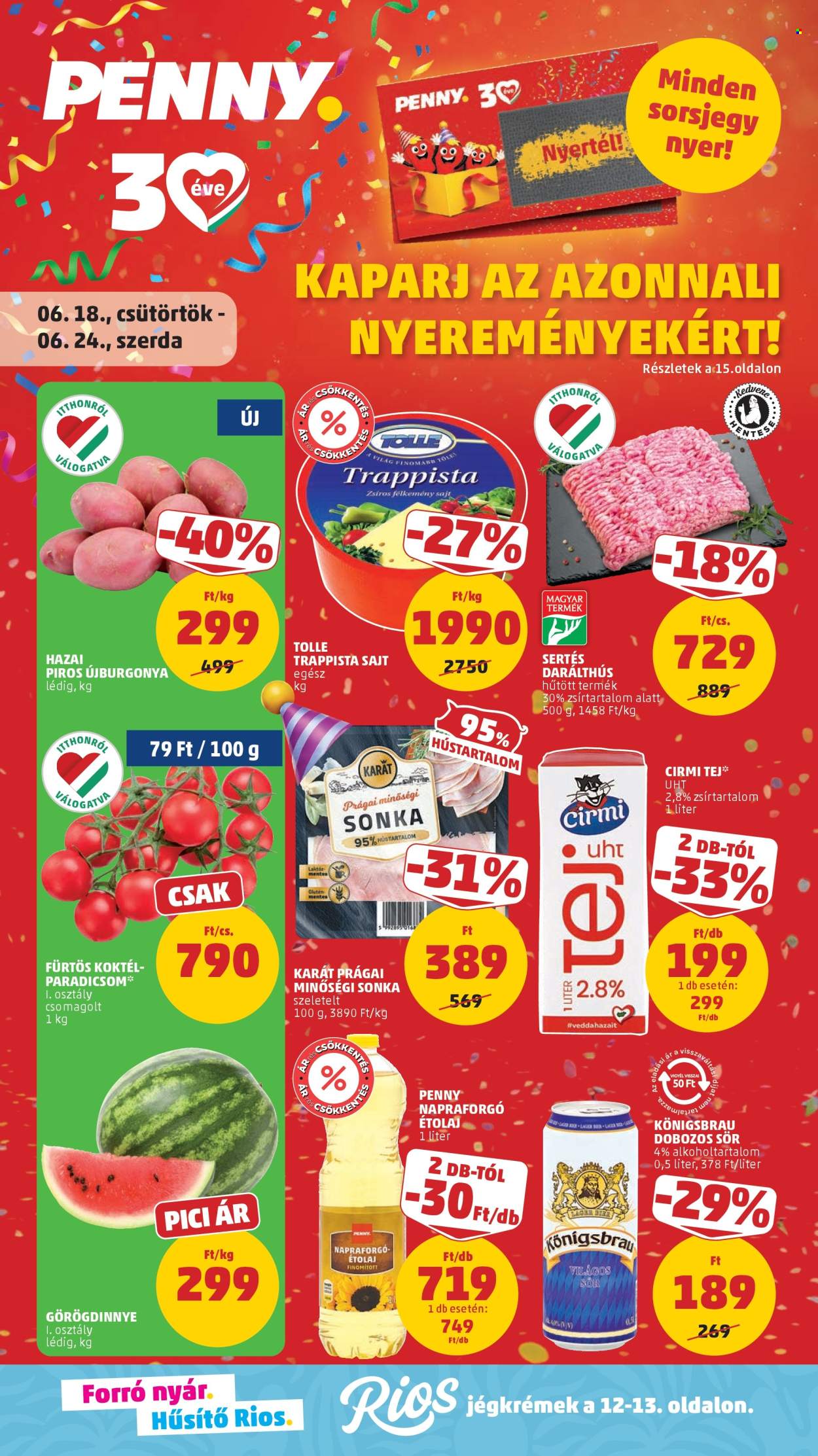 Penny Market akciós újság érvényes:  - 2026.06.18 - 2026.06.24. 1. oldal Oldal 1