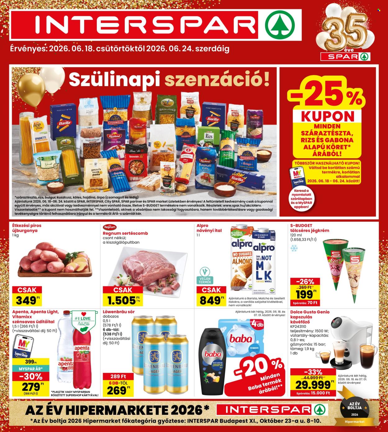 INTERSPAR akciós újság érvényes:  - 2026.06.18 - 2026.06.24. 1. oldal Oldal 1