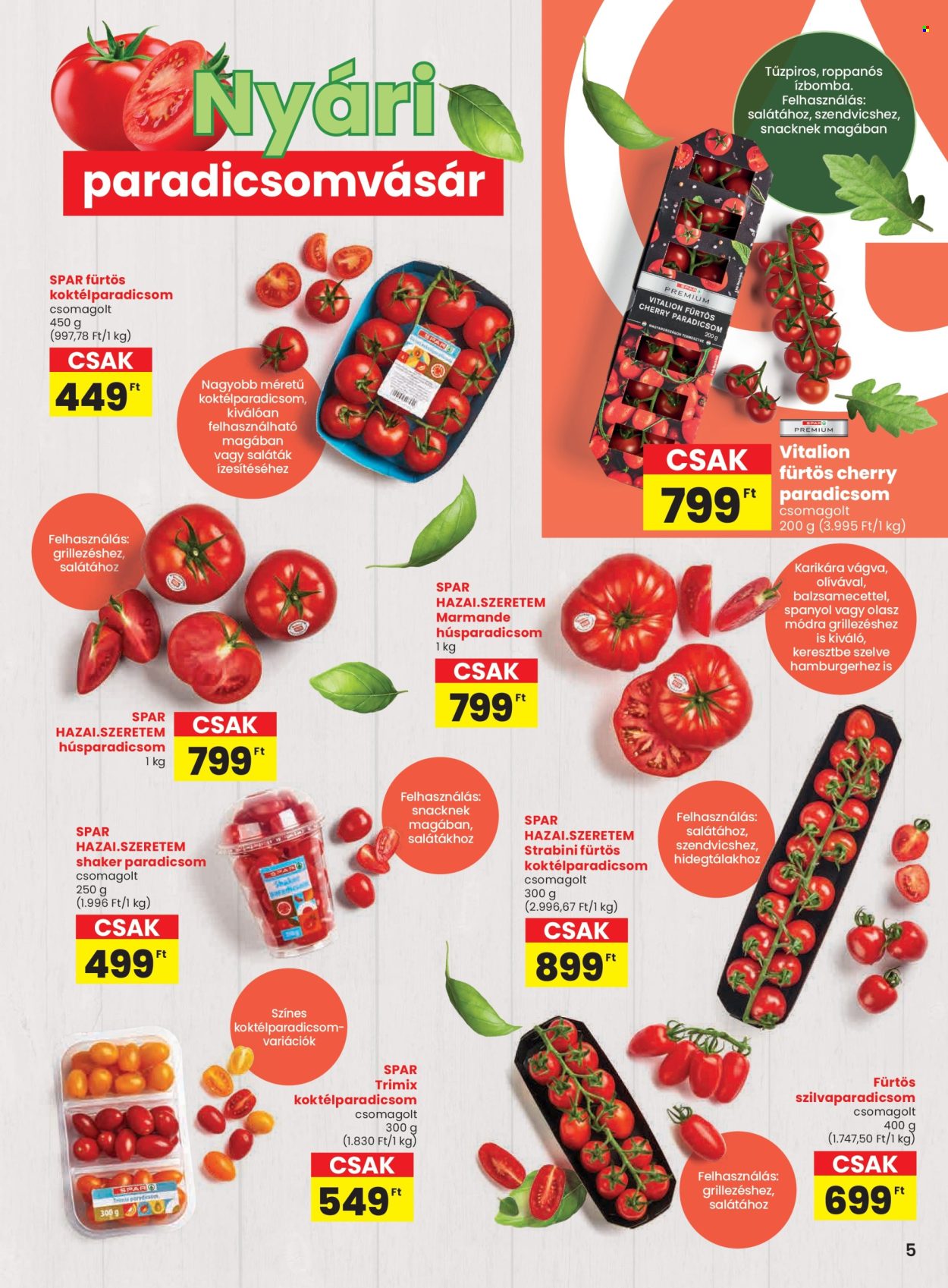 SPAR akciós újság érvényes:  - 2026.06.18 - 2026.06.24. 5. oldal Oldal 5