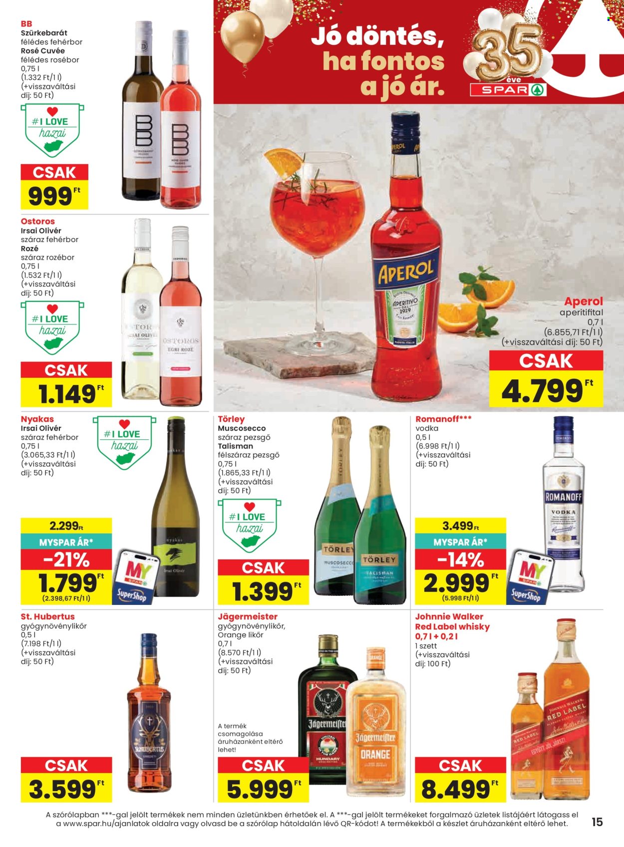 SPAR akciós újság érvényes:  - 2026.06.18 - 2026.06.24. 15. oldal Oldal 15