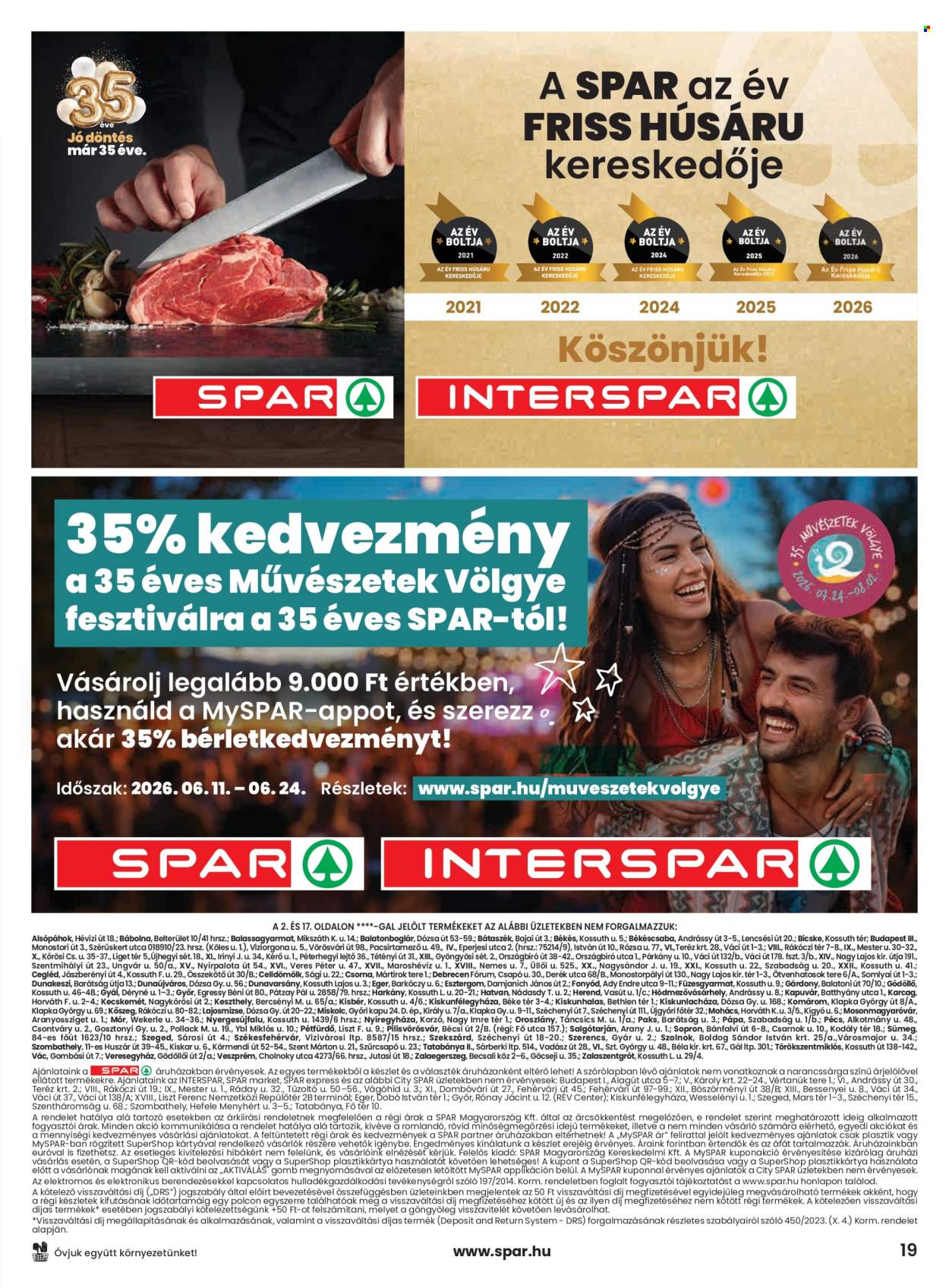 SPAR akciós újság érvényes:  - 2026.06.18 - 2026.06.24. 19. oldal Oldal 19