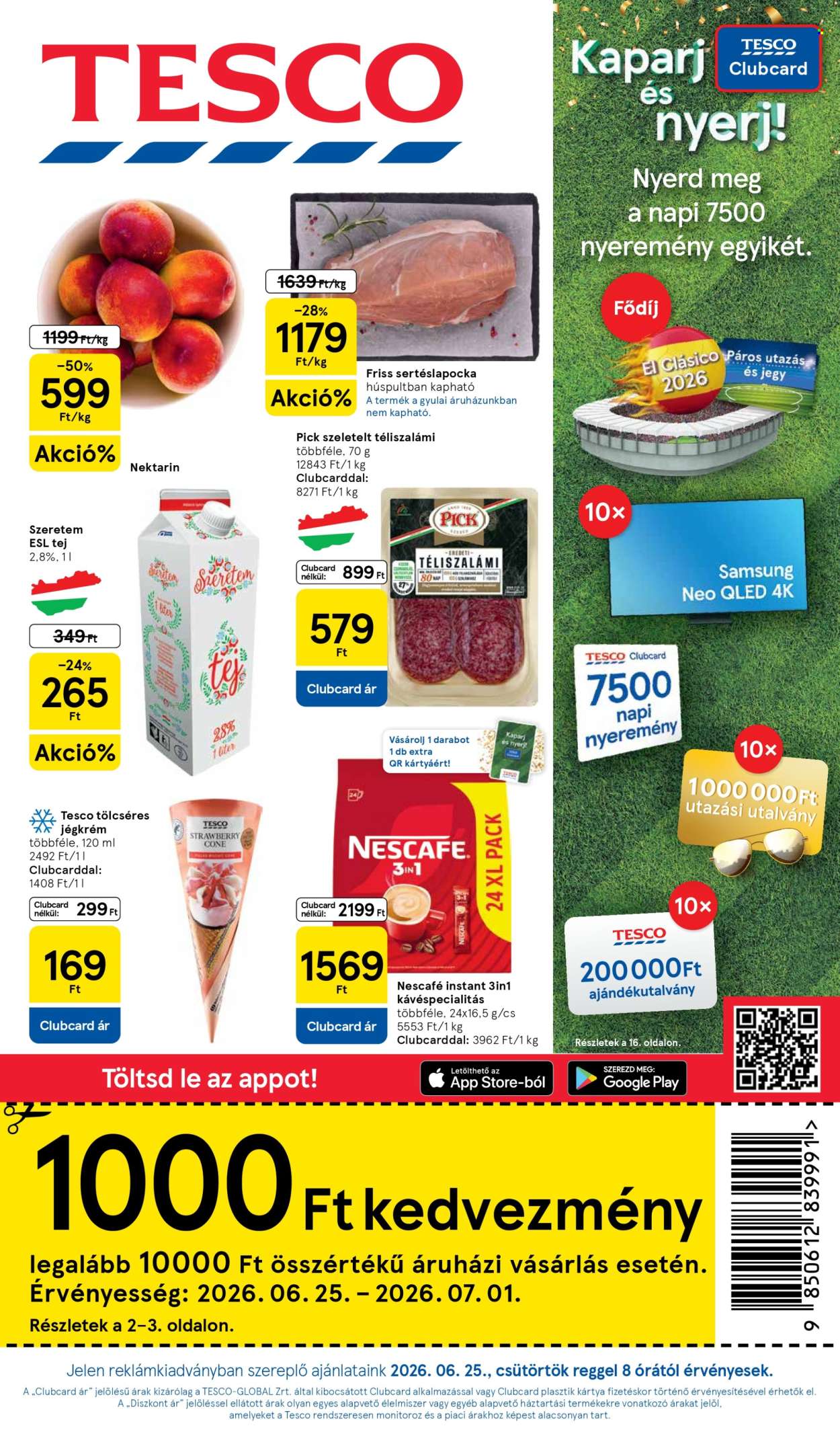 TESCO akciós újság érvényes:  - 2026.06.25 - 2026.07.01. 1. oldal Oldal 1