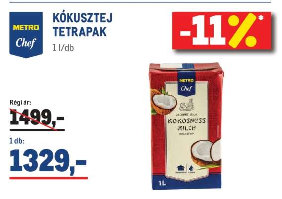 METRO Chef KÓKUSZTEJ TETRAPAK