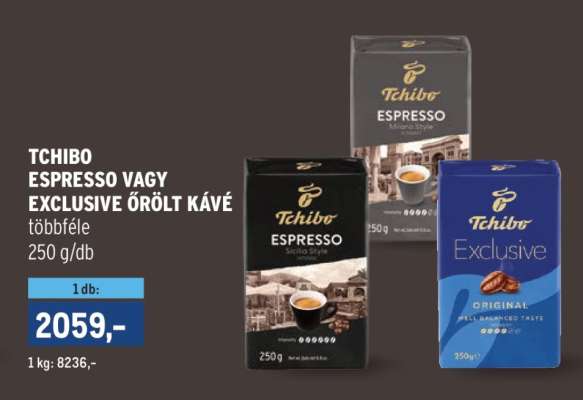 Tchibo Espresso vagy Exclusive őrölt kávé