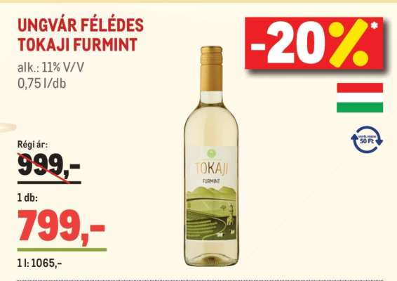 UNGVÁR FÉLÉDES TOKAJI FURMINT