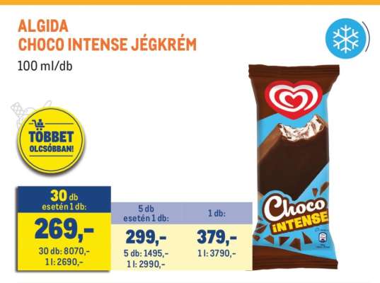 ALGIDA CHOCO INTENSE JÉGKRÉM