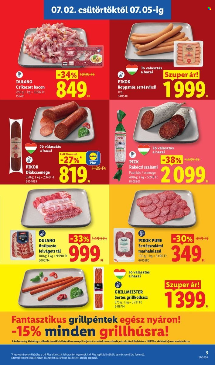 Lidl akciós újság érvényes:  - 2026.07.02 - 2026.07.08. 5. oldal Oldal 5