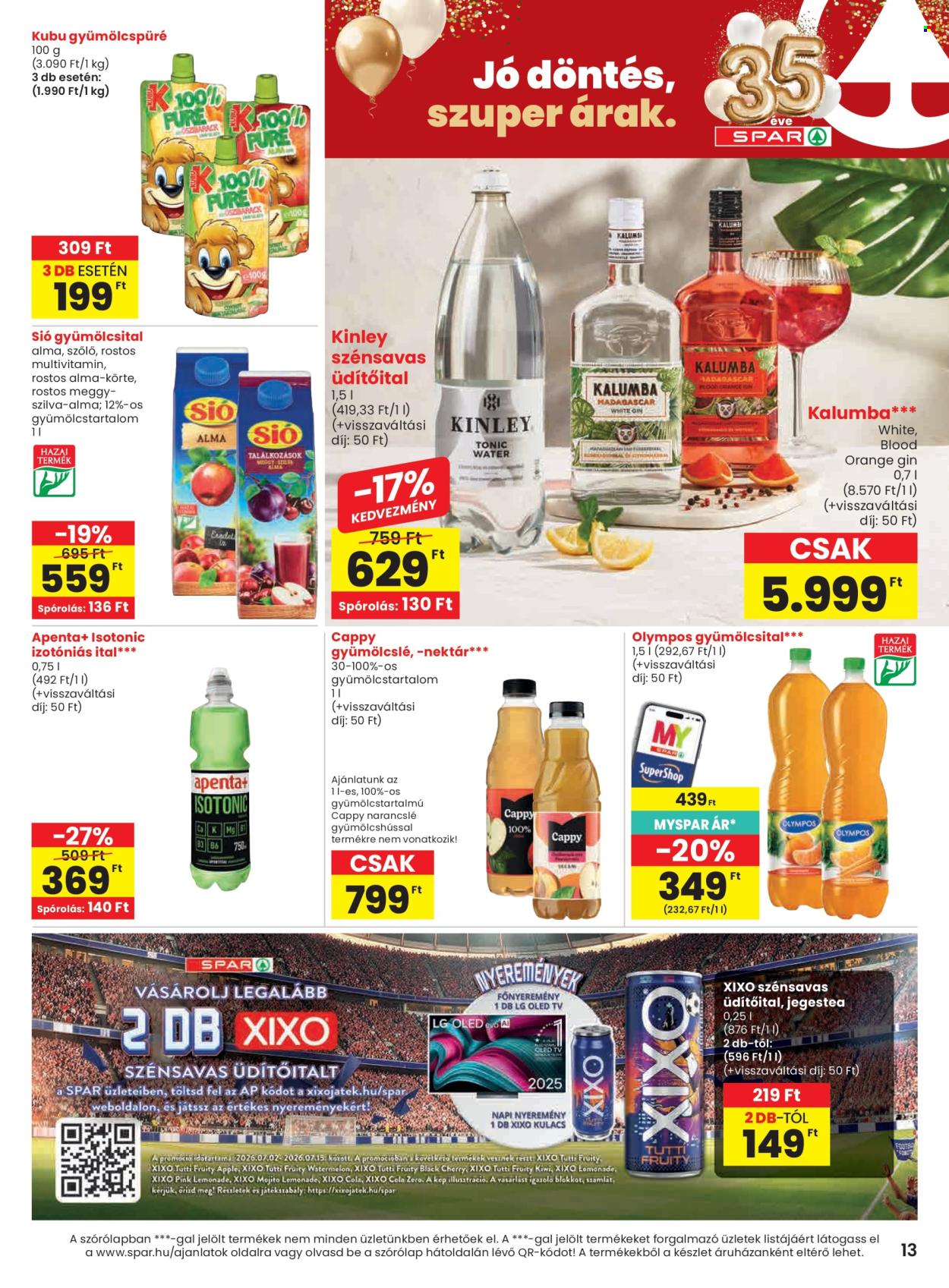 SPAR akciós újság érvényes:  - 2026.07.02 - 2026.07.08. 13. oldal Oldal 13