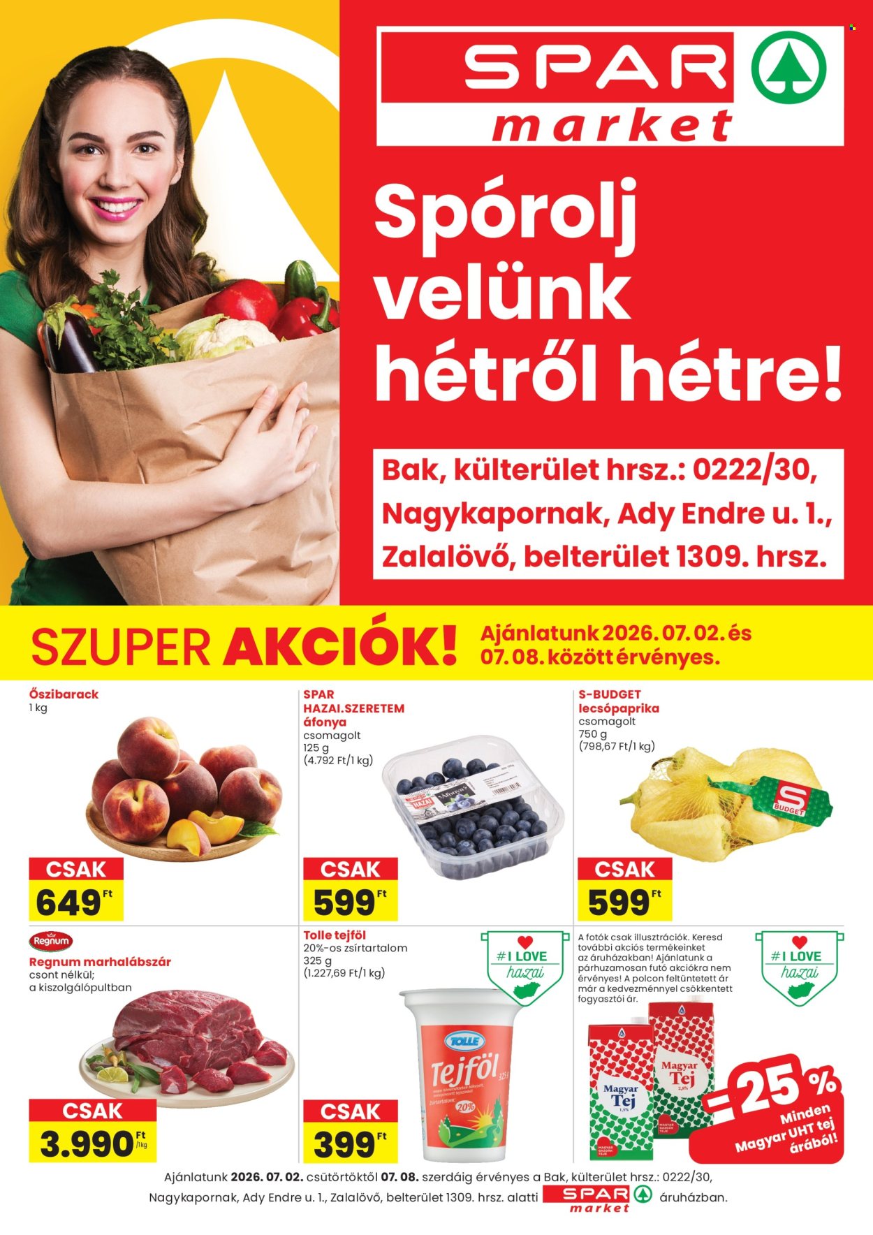 SPAR market akciós újság érvényes:  - 2026.07.02 - 2026.07.08. 1. oldal Oldal 1