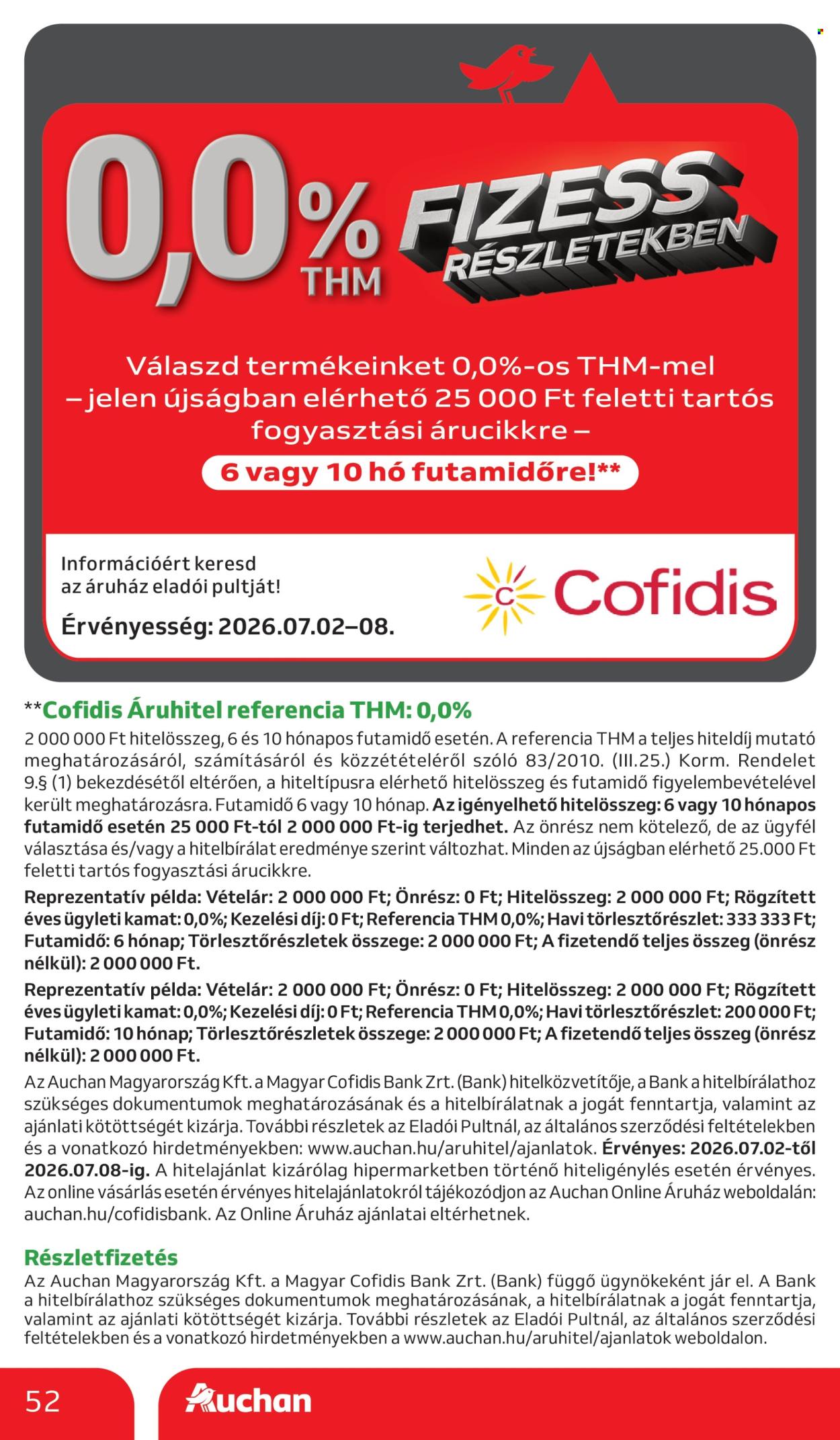 Auchan akciós újság érvényes:  - 2026.07.02 - 2026.07.08. 52. oldal Oldal 52