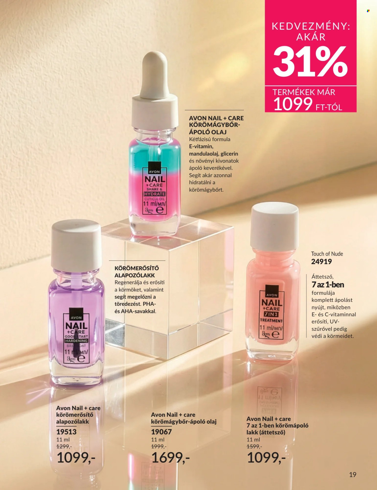 Avon akciós újság érvényes:  - 2026.07.01 - 2026.07.31. 19. oldal Oldal 19