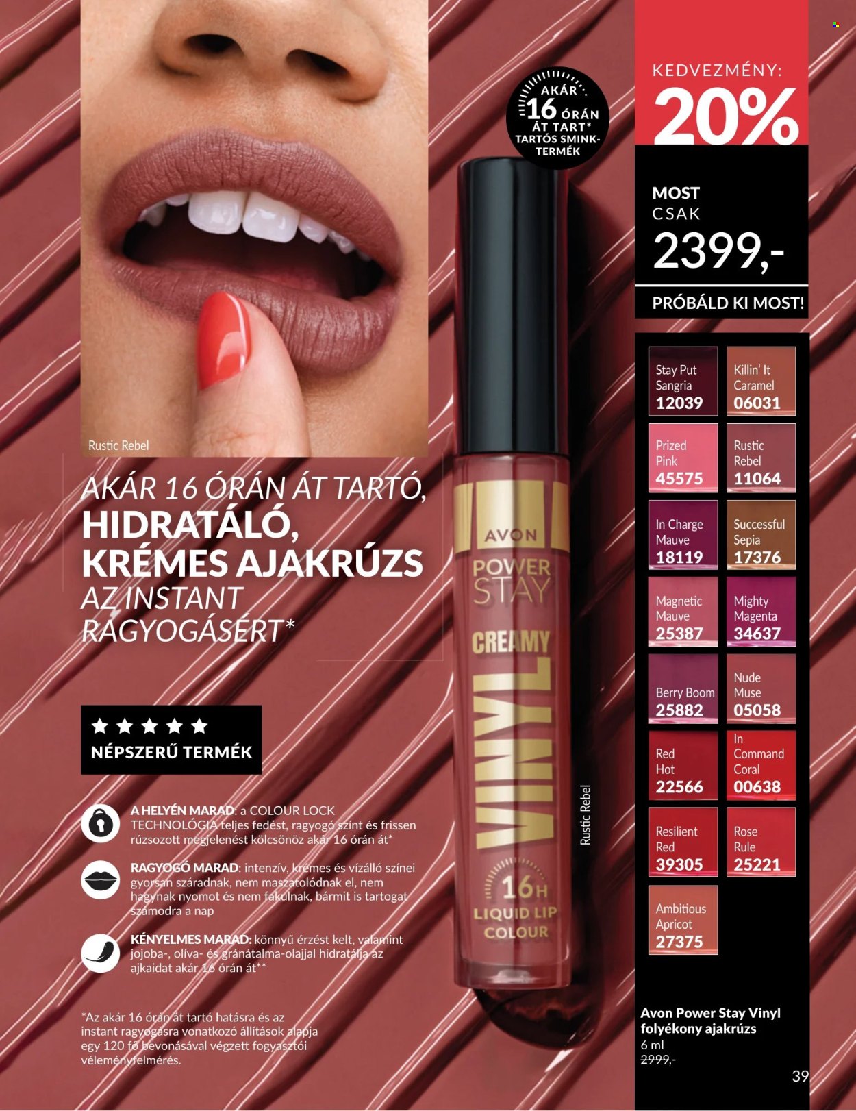 Avon akciós újság érvényes:  - 2026.07.01 - 2026.07.31. 39. oldal Oldal 39