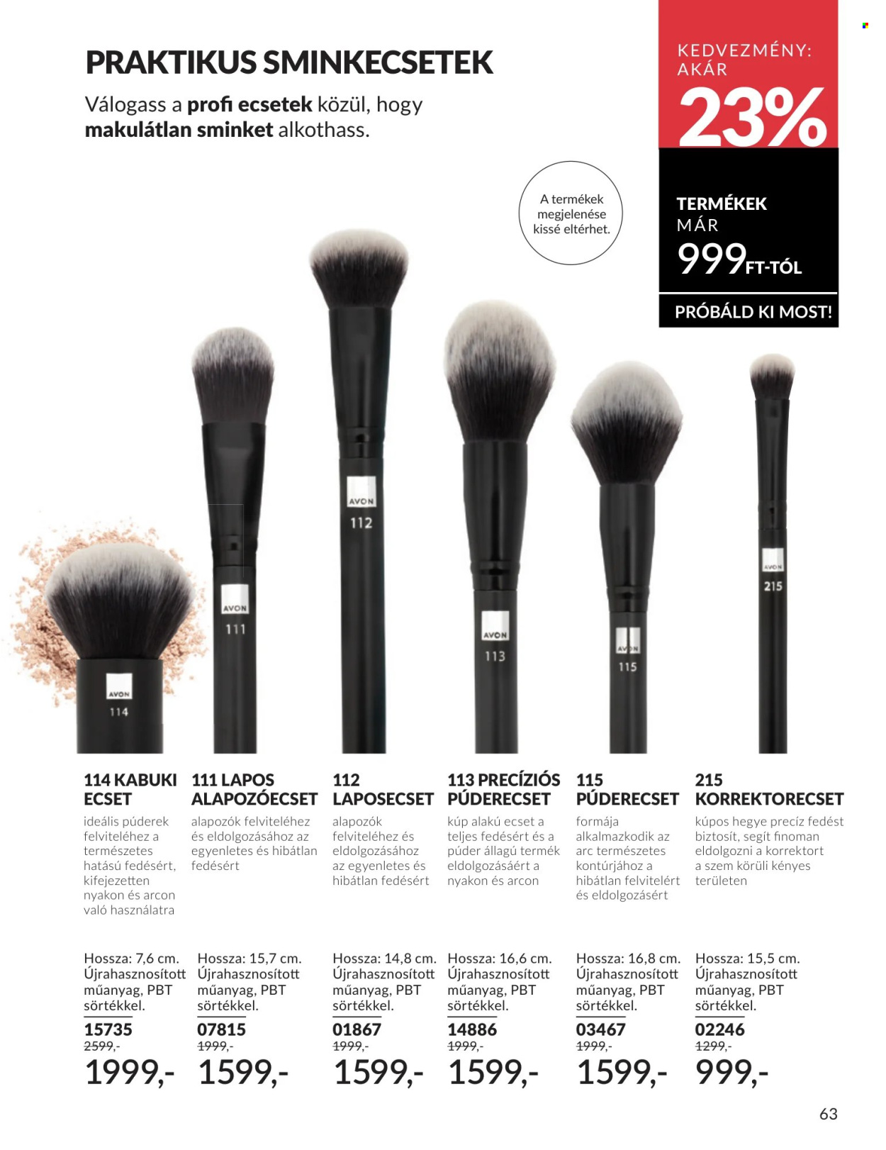 Avon akciós újság érvényes:  - 2026.07.01 - 2026.07.31. 63. oldal Oldal 63