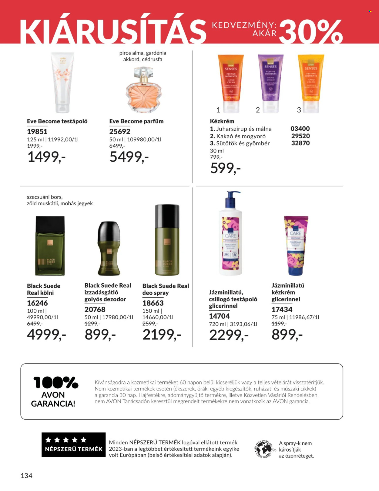 Avon akciós újság érvényes:  - 2026.07.01 - 2026.07.31. 134. oldal Oldal 134