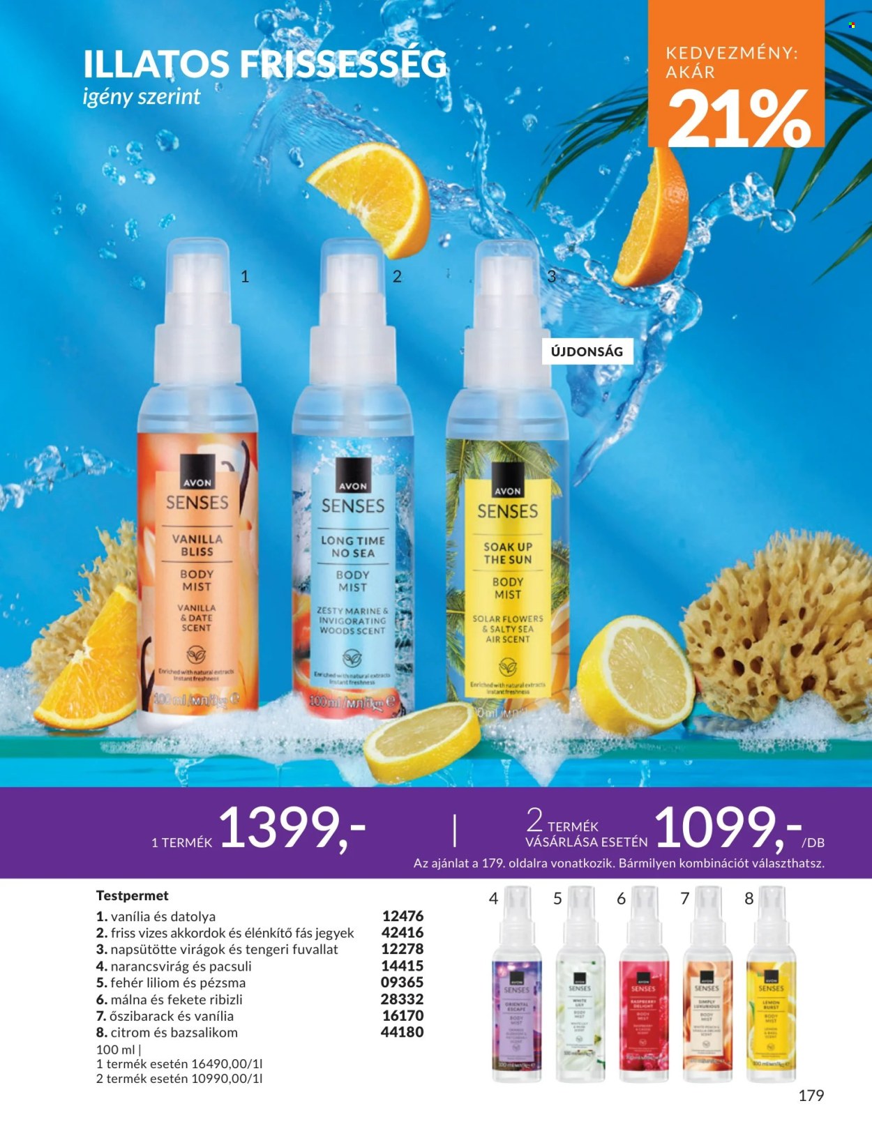 Avon akciós újság érvényes:  - 2026.07.01 - 2026.07.31. 179. oldal Oldal 179