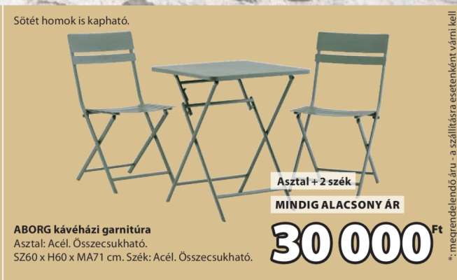 ABORG kávéházi garnitúra
