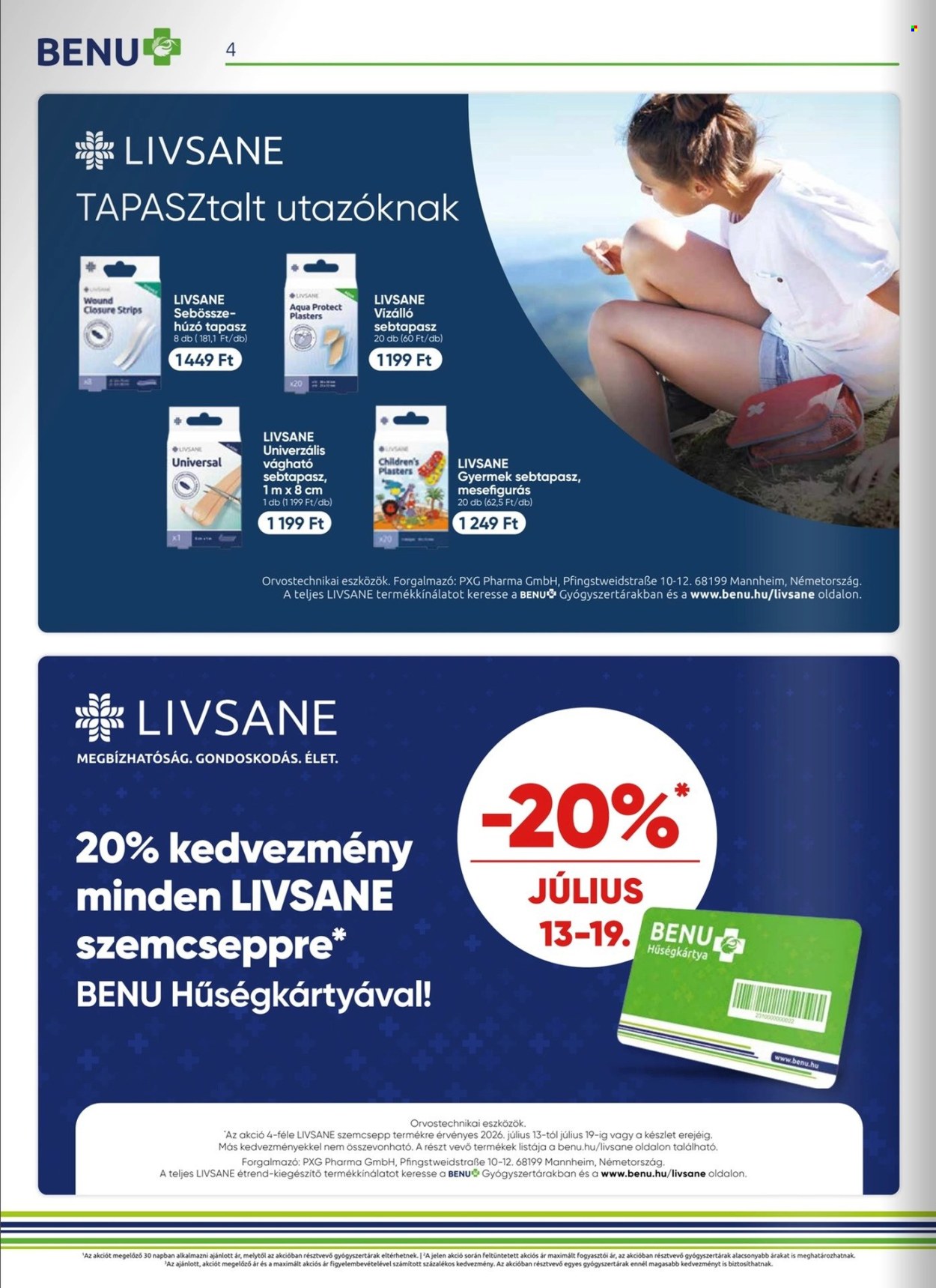 BENU Gyógyszertár akciós újság érvényes:  - 2026.07.01 - 2026.07.31. 4. oldal Oldal 4