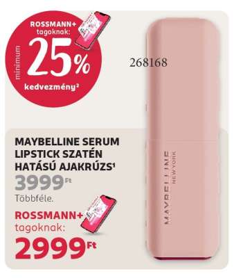 MAYBELLINE SERUM LIPSTICK SZATÉN HATÁSÚ AJAKRÚZS