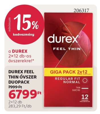 DUREX FEEL THIN ÓVSZER DUOPACK