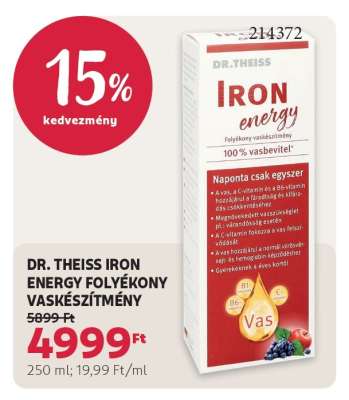 DR. THEISS IRON ENERGY FOLYÉKONY VASKÉSZÍTMÉNY