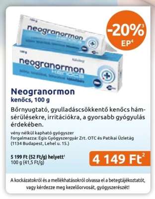Neogranormon kenőcs, 100 g