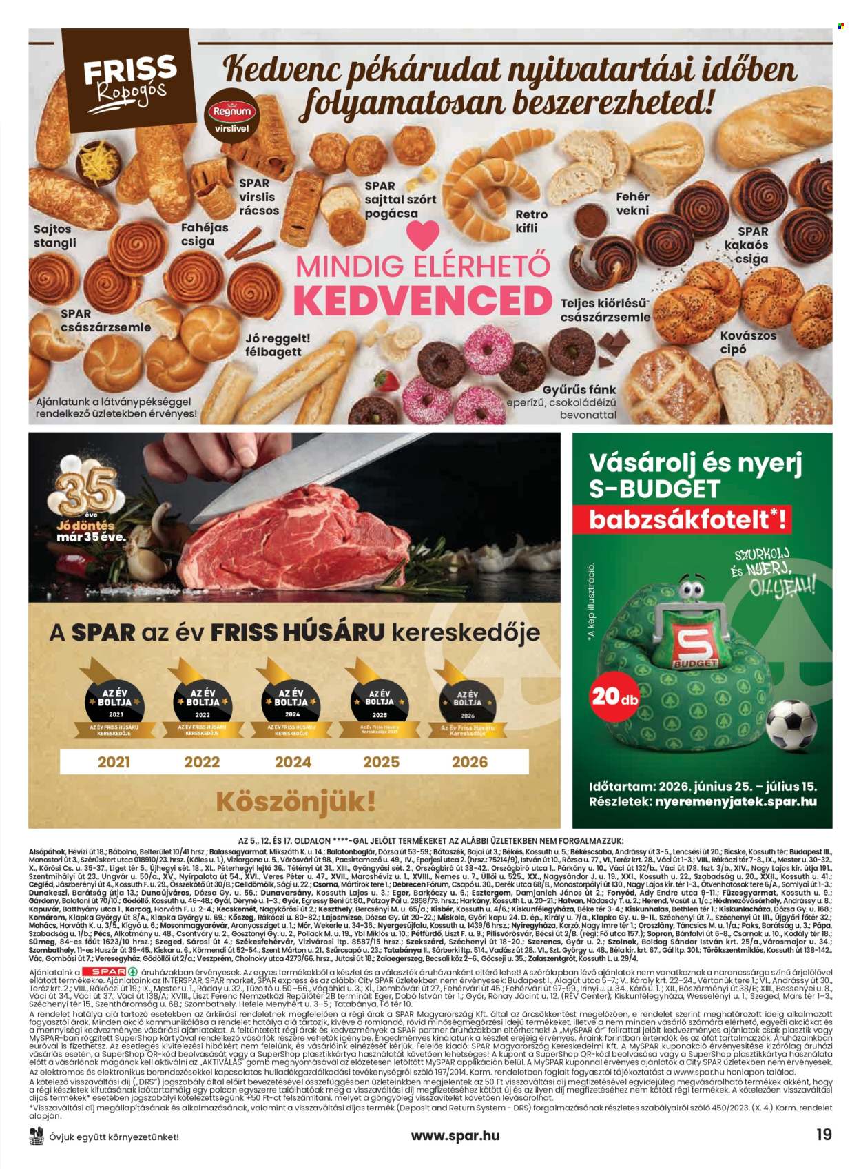SPAR akciós újság érvényes:  - 2026.07.09 - 2026.07.15. 19. oldal Oldal 19