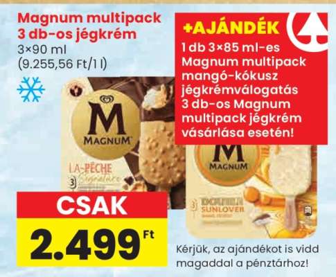 Magnum multipack 3 db-os jégkrém