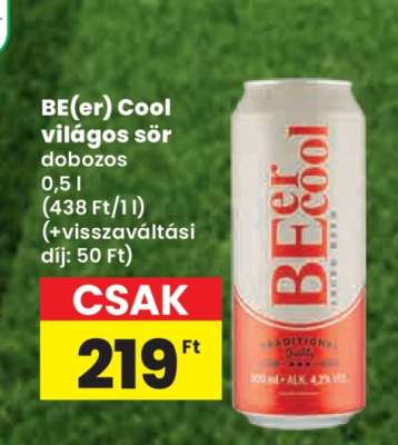 BE(er) Cool világos sör