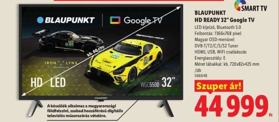 BLAUPUNKT HD READY 32" Google TV