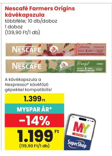 Nescafé Farmers Origins kávékapszula