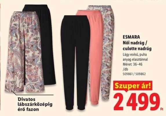 ESMARA Női nadrág / culotte nadrág