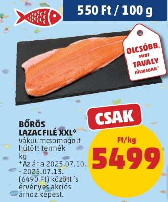 Bőrös Lazacfilé XXL