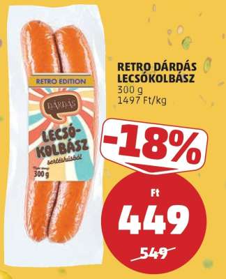 RETRO DÁRDÁS LECSÓKOLBÁSZ
