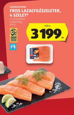Friss Lazacfilé Szeletek, 4 szelet