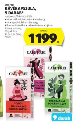 CAFÉ FREI KÁVÉKAPSZULA, 9 DARAB