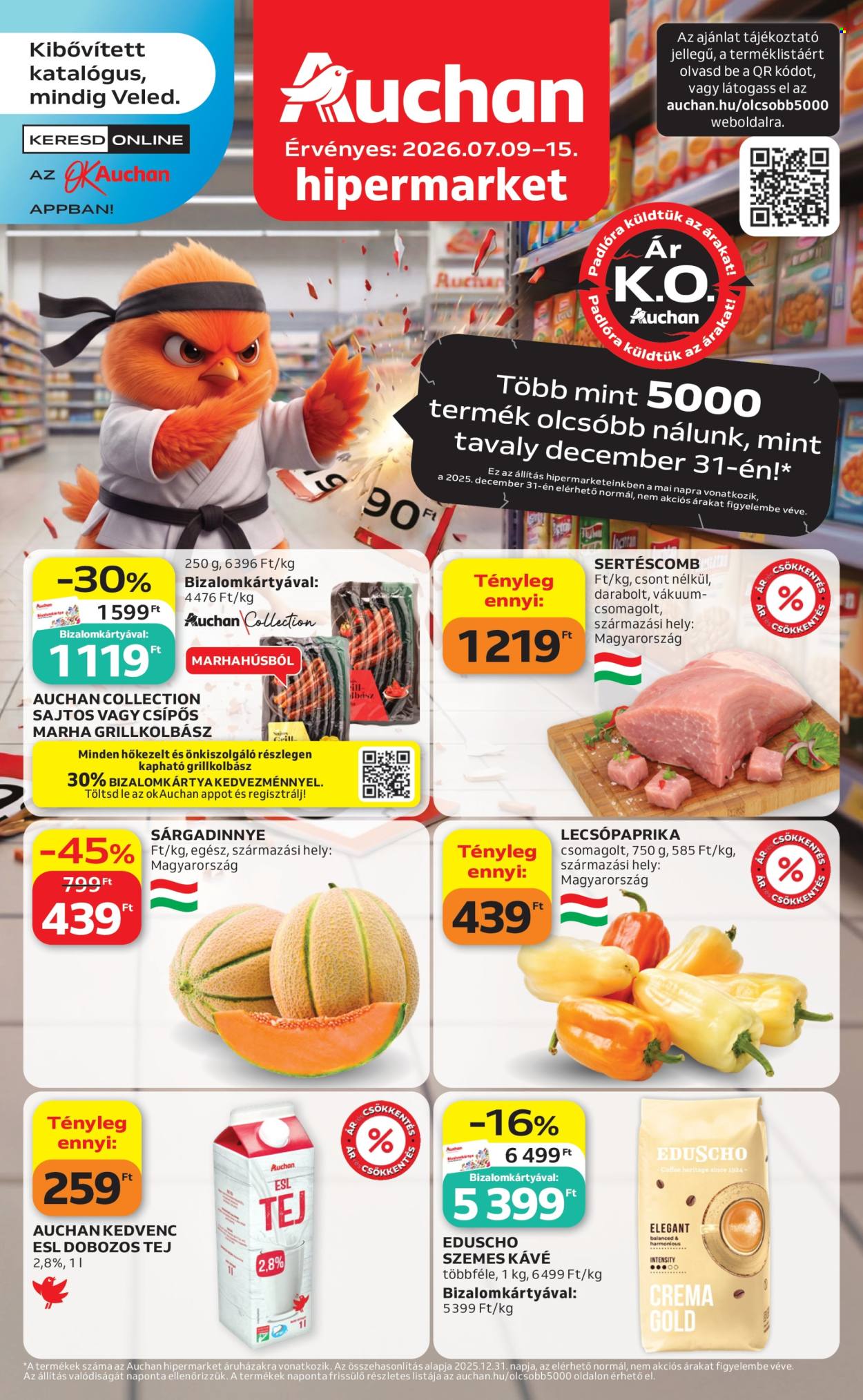 Auchan akciós újság érvényes:  - 2026.07.09 - 2026.07.15. 1. oldal Oldal 1