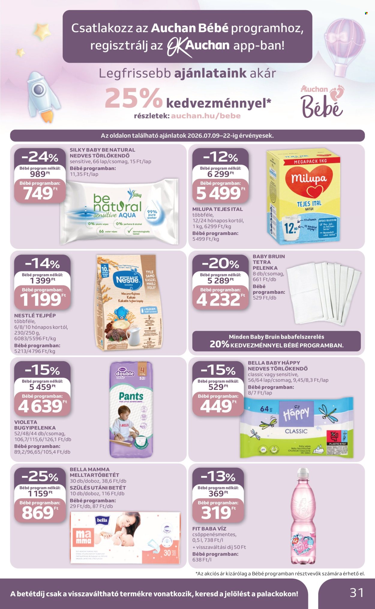 Auchan akciós újság érvényes:  - 2026.07.09 - 2026.07.15. 31. oldal Oldal 31