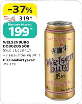 Welsenburg Dobozos Sör