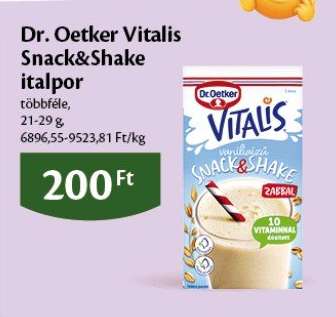 Dr. Oetker Vitalis Snack&Shake italpor
