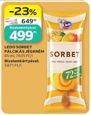 LEDO SORBET PÁLCIKÁS JÉGKRÉM