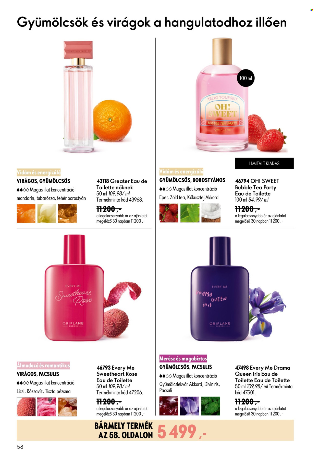 Oriflame akciós újság érvényes:  - 2026.07.08 - 2026.07.28. 58. oldal Oldal 58