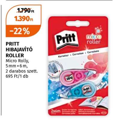 PRITT HIBAJAVÍTÓ ROLLER