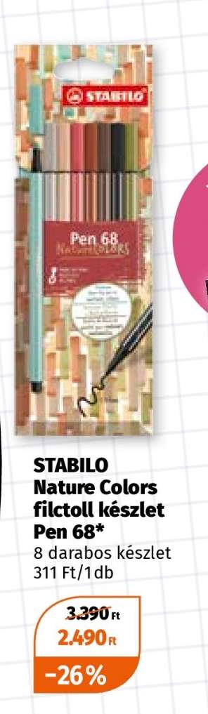 STABILO Nature Colors filctoll készlet Pen 68*