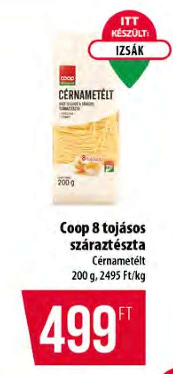 Coop 8 tojásos száraztészta
