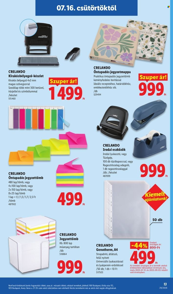 Lidl akciós újság érvényes:  - 2026.07.16 - 2026.07.22. 13. oldal Oldal 13