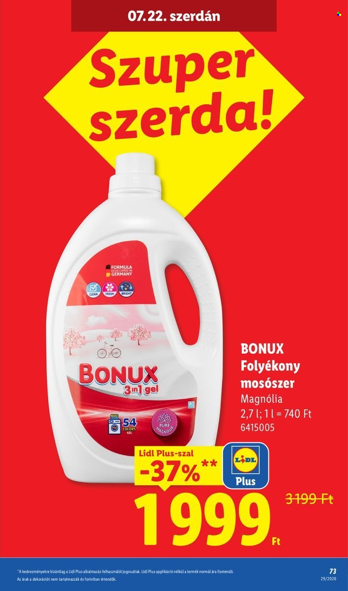 Lidl akciós újság érvényes:  - 2026.07.16 - 2026.07.22. 73. oldal Oldal 73