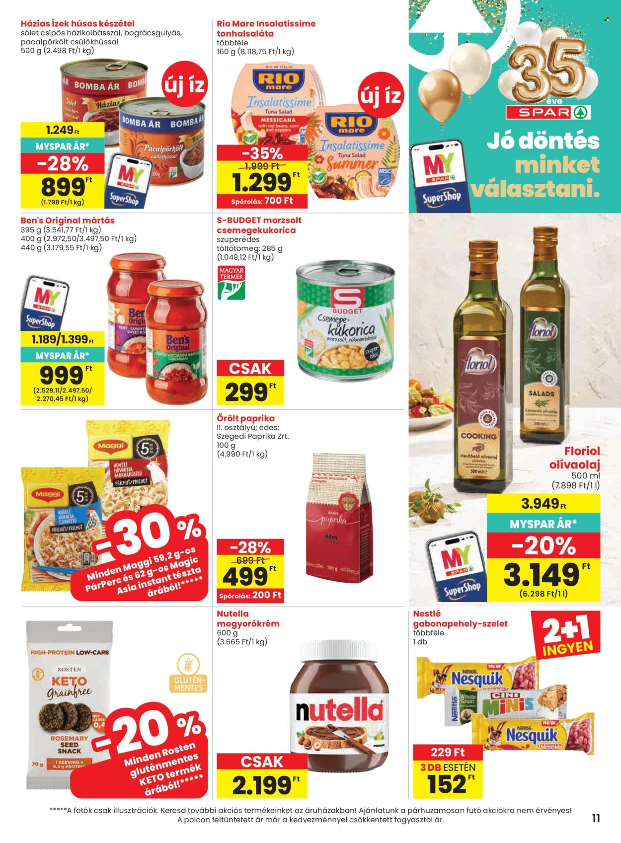 SPAR akciós újság érvényes:  - 2026.07.16 - 2026.07.22. 11. oldal Oldal 11
