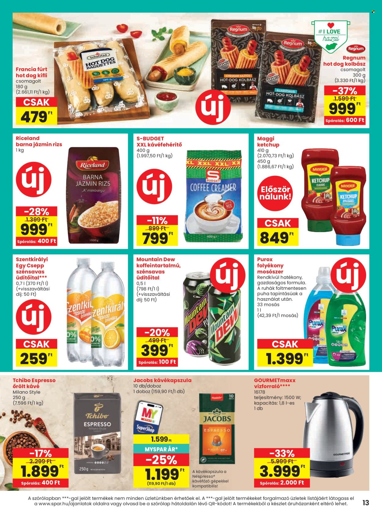 SPAR akciós újság érvényes:  - 2026.07.16 - 2026.07.22. 13. oldal Oldal 13